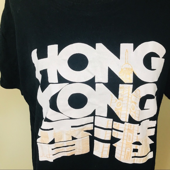 Black Hong Kong Graphic Tee Size XXL - Picture 2 of 8